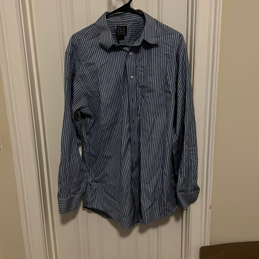 Men’s Jos. A. Bank blue striped dress shirt
